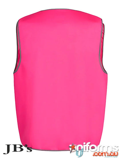 Pink safety vest from Coloured Tricot Vest, extra large size, perfect for uniforms