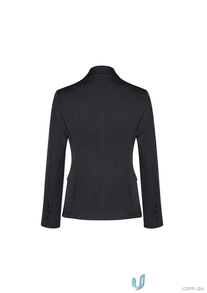 Black tailored blazer from Comfort Wool 2 Button Jacket with stretch and embroidery zip