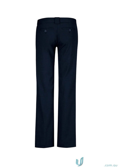 Dark blue hipster fit trousers with back pockets, perfect for workwear and uniforms