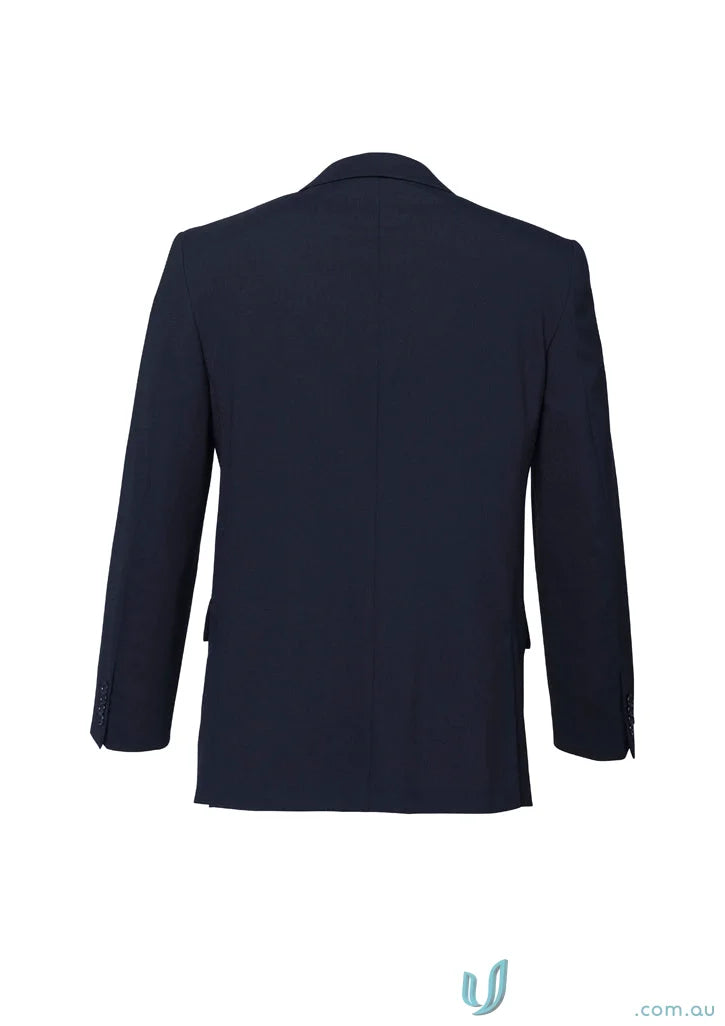 Dark blue Comfort Wool Men’s 2 Button Single Breasted Jacket with premium wool stretch