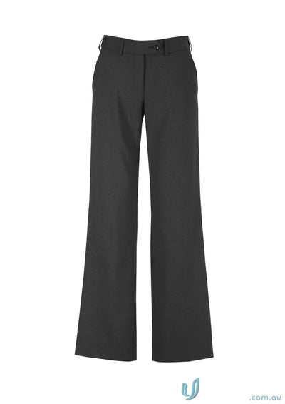 Black wide-leg trousers from Comfort Wool MidRise Adjustable Waist Pant for women
