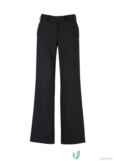 Black wide-leg trousers from Comfort Wool Midrise Adjustable Waist Pant for women