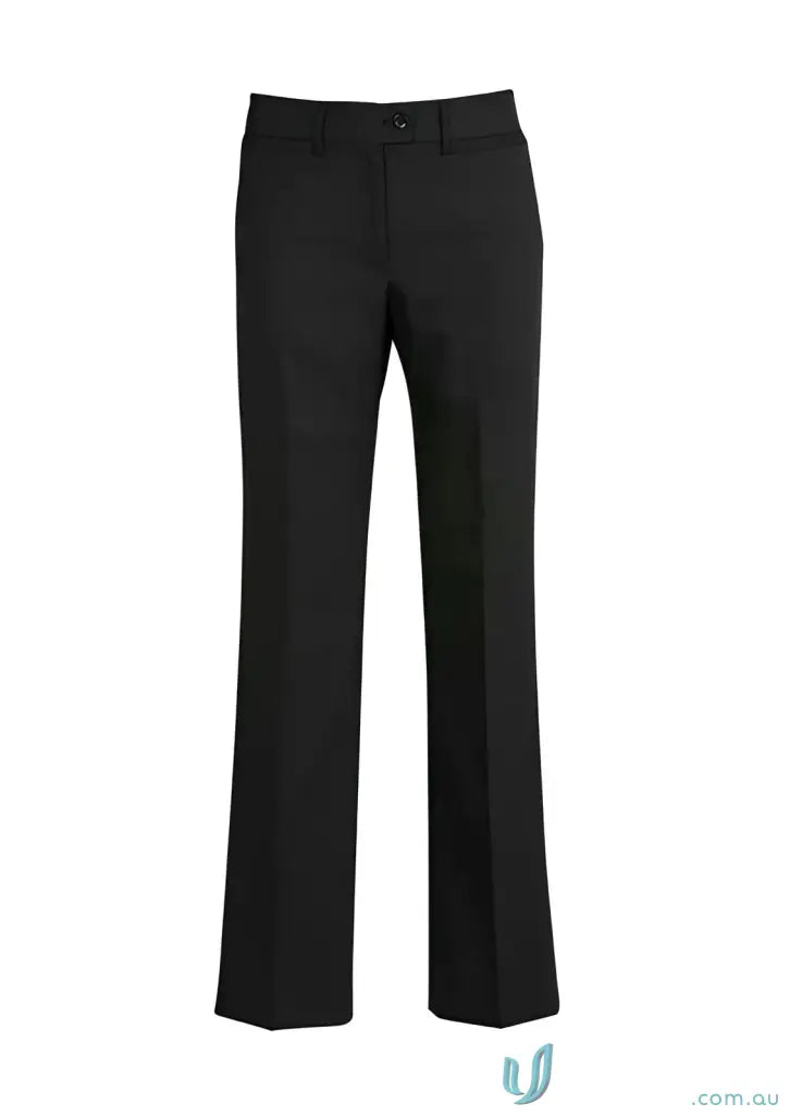 Comfort wool relaxed fit straight leg black dress pants for all-day comfort
