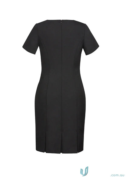 Comfort Wool Shift Dress in black showcasing sleek dress design and wool cycle comfort