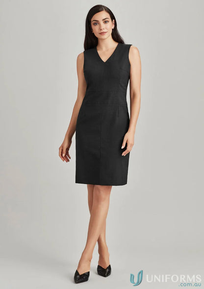 Women’s sleeveless wool V-neck dress perfect for stylish summer looks