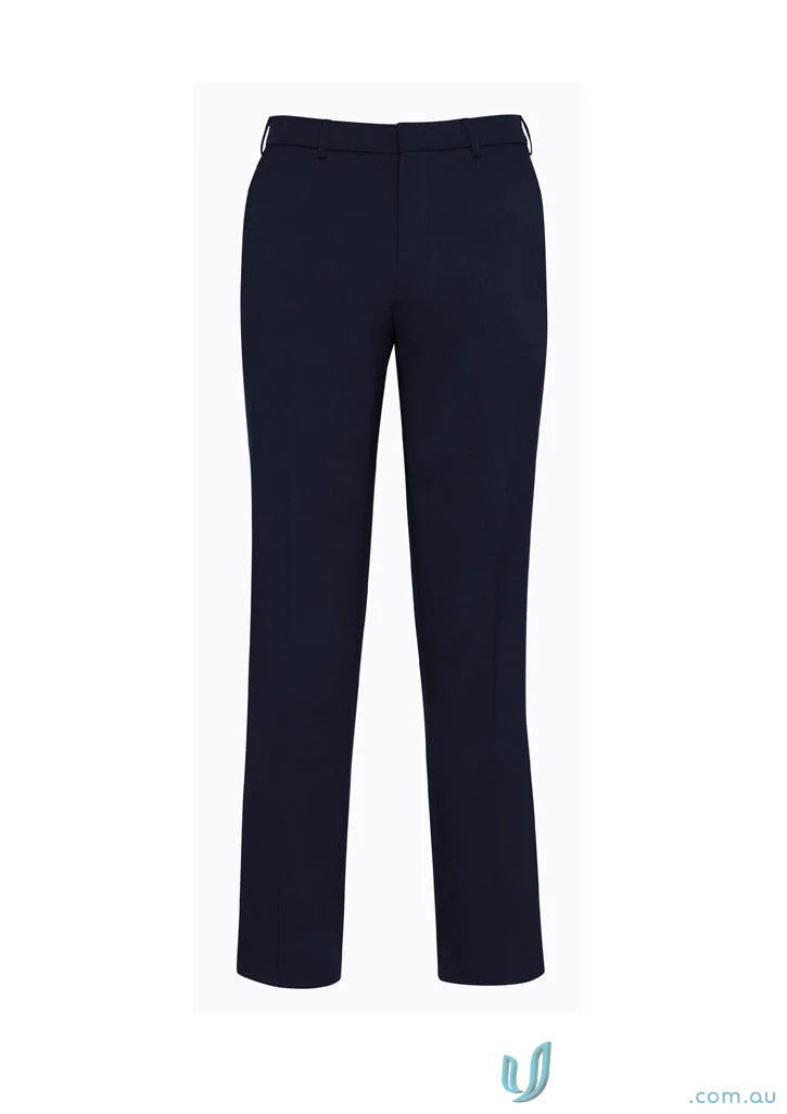 Comfort Wool Slimline Pant in navy blue with internal security pocket for daily ease