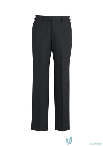 Black dress pants made of comfort wool stretch with an adjustable waist for a perfect fit