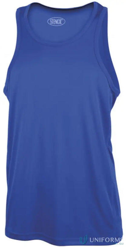 Blue sleeveless athletic shirt from Competitor Singlet for uniforms and workwear