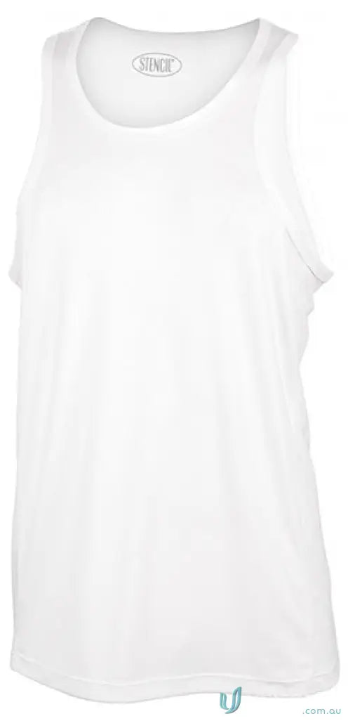 White tank top from Competitor Singlet perfect for uniforms and workwear