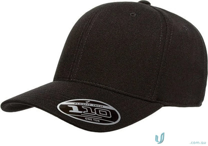 Black baseball cap from Cool And Dry Cap, perfect for workwear and uniforms