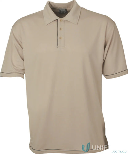 Beige polo shirt from Cool Dry 2 Polo, perfect for uniforms and workwear