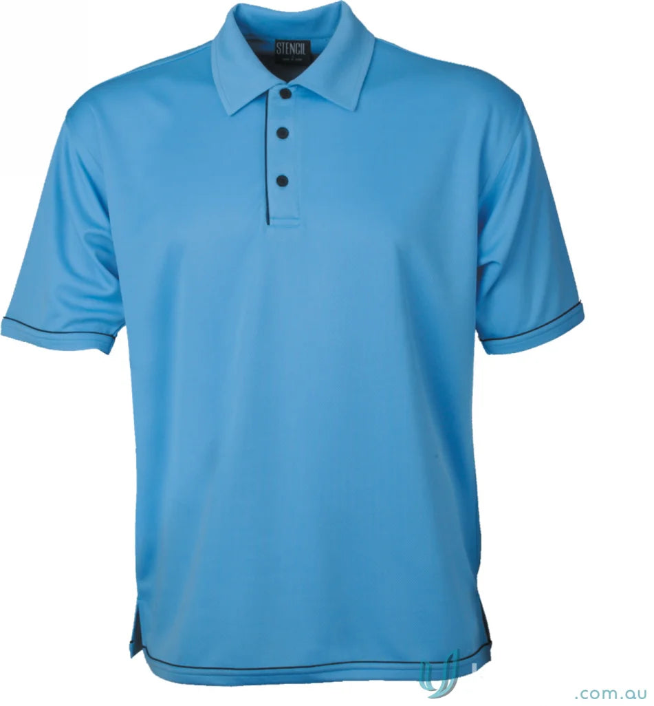 Light blue Cool Dry 2 Polo shirt with dark trim perfect for uniforms and workwear