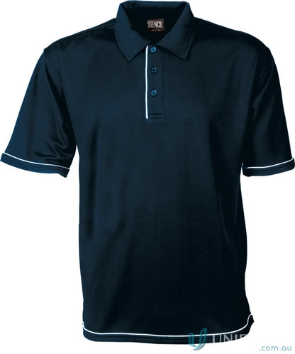 Navy Polo Shirt with White Trim from Cool Dry 2 Polo, perfect for uniforms and workwear