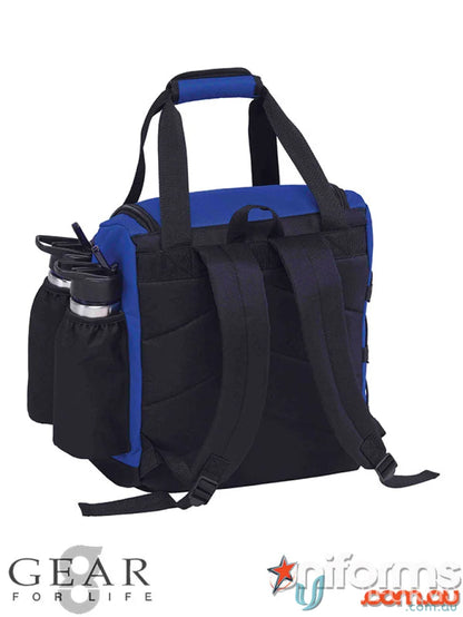Blue and black Cool Runner Esky backpack for comfortable carrying and bag orders