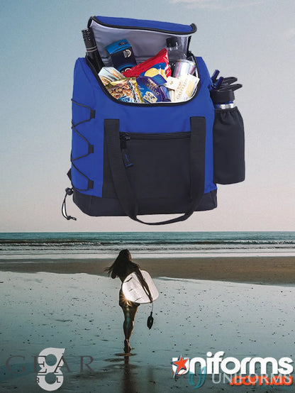Blue and black Cooler Backpack for comfortable carrying, ideal for bag orders and freight cost savings