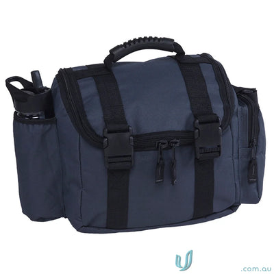 Navy blue Cool Shuttle Cooler lunch bag with water bottle holder and main compartment