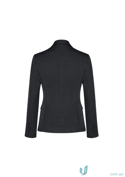 Black tailored blazer from the Cool Stretch 2 Button Mid Length Jacket collection