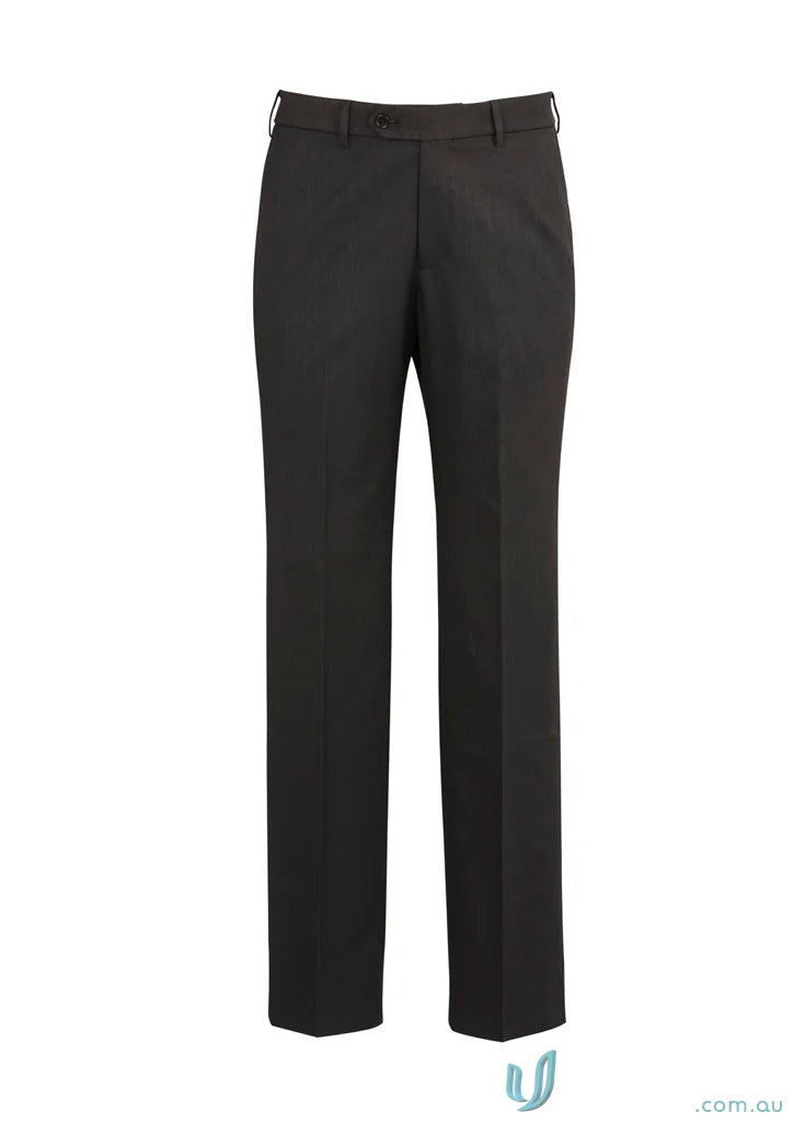 Black cool stretch flat front pants perfect for stylish workwear in customer-facing roles