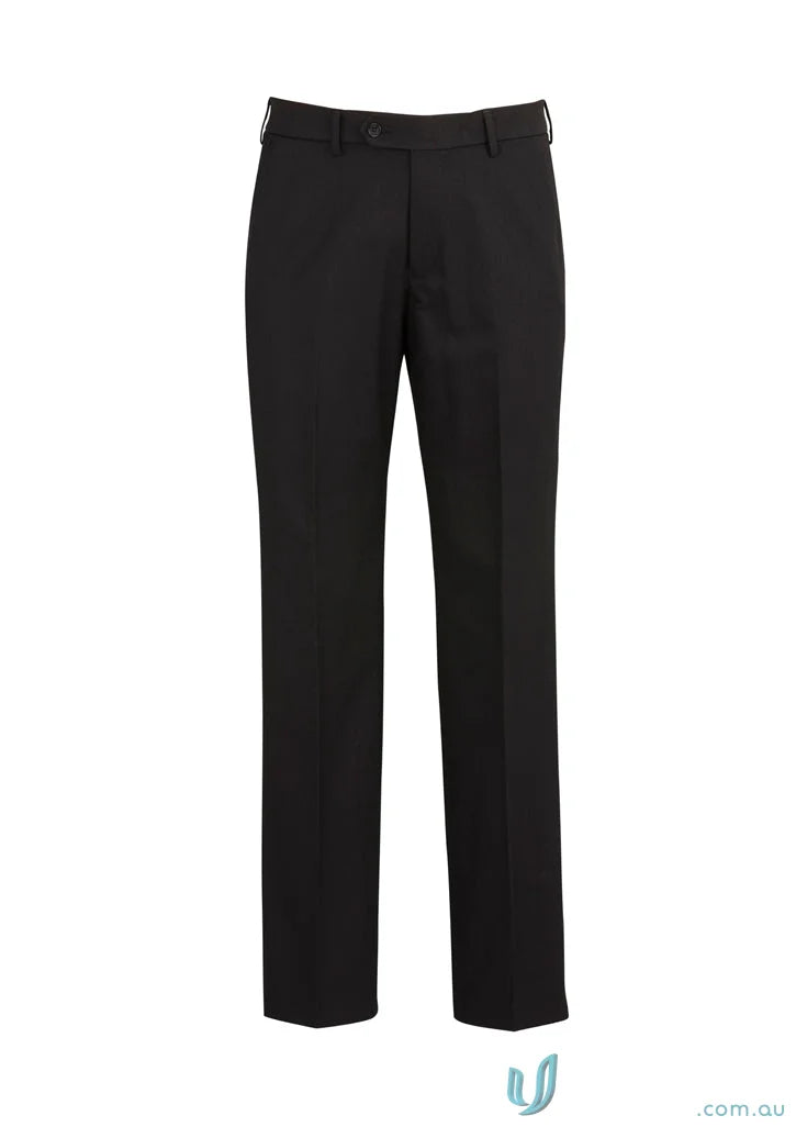 Cool stretch flat front black dress pants perfect for stylish workwear in customer-facing roles