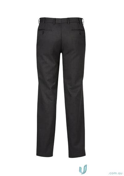 Dark dress pants from Cool Stretch Flat Front Pant perfect for stylish workwear in customer-facing roles