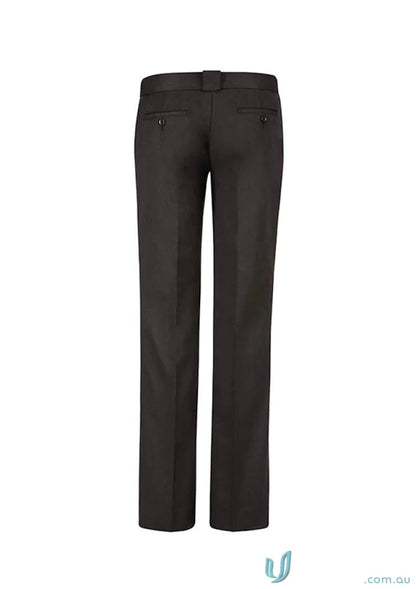 Dark brown hipster fit men’s dress pants with belt loop, perfect for workwear or uniforms