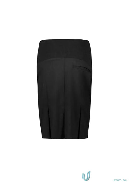Cool stretch maternity skirt with pleats and elastic waistband for style meets support
