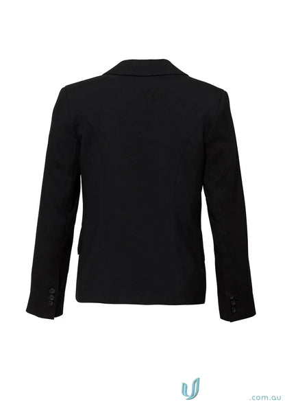 Black blazer with long sleeves from Cool Stretch Mid Length Ladies Jacket collection
