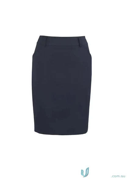 Navy blue cool stretch bamboo charcoal multi-pleat skirt from Cool Stretch Collection