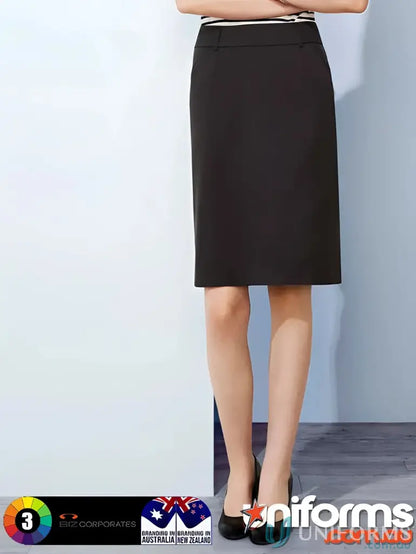 Black Cool Stretch Multi Pleat Skirt made with Bamboo Charcoal material for comfortable style