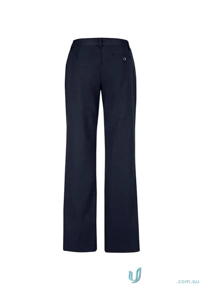 Navy blue cool stretch relaxed fit straight leg pants for comfy style