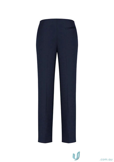 Navy blue cool stretch slim leg bandless pant perfect for a sleek look
