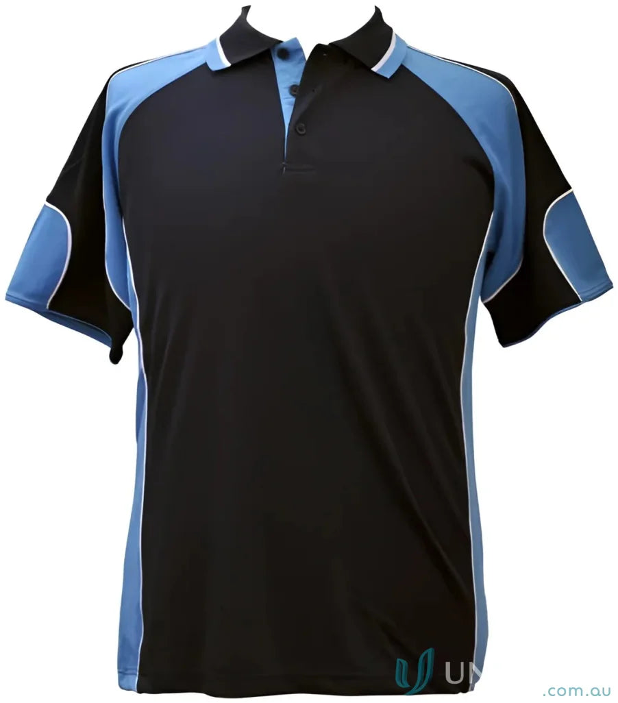 Black and blue cooldry alliance polo shirt from Spirit CoolDry Alliance for max comfort