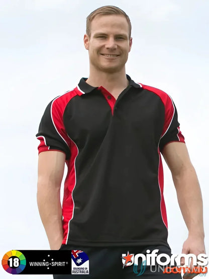 Black and red Black and Red Polo Shirt from CoolDry Alliance Polo for maximum comfort