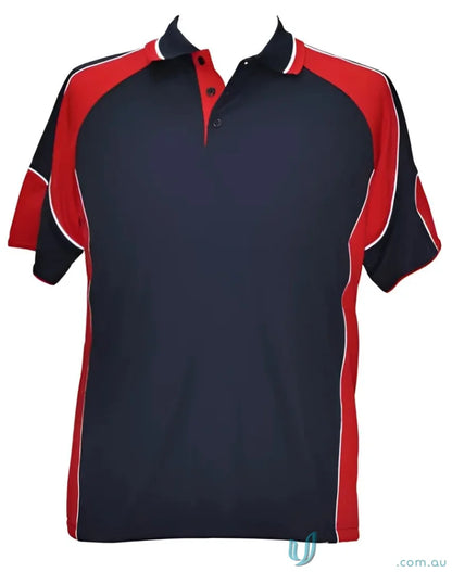 Navy and red CoolDry Alliance Polo for maximum comfort and style