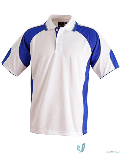 White and blue CoolDry Alliance Polo shirt for maximum comfort and style