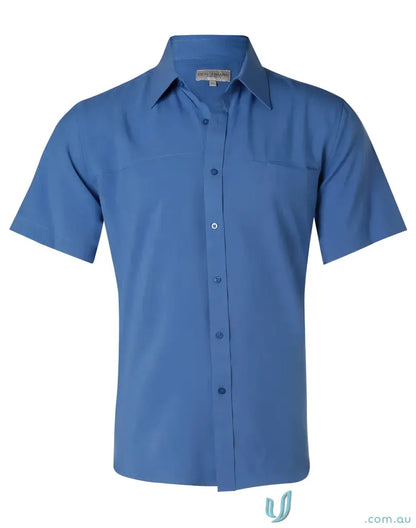 Blue men’s cooldry short sleeve Winning Spirit CoolDry Health Shirt M7600S