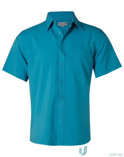 Turquoise m7600s men’s cooldry short sleeve Winning Spirit Health Shirt