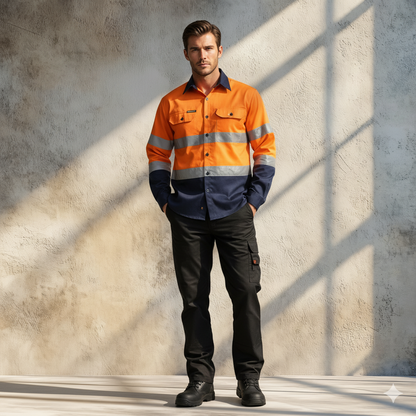 Cotton Shirt With CSR Tape - Workwear