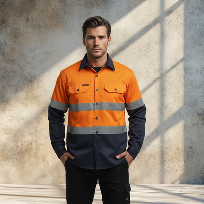 Cotton Shirt With CSR Tape - Workwear
