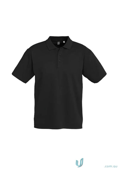 Black short-sleeved cotton ice polo from Biz Collection mens ice short line