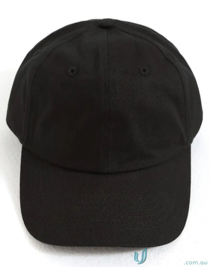 Black Cotton Twill Unstructured Cap for Sun Protection and Shielding Harmful UV Rays