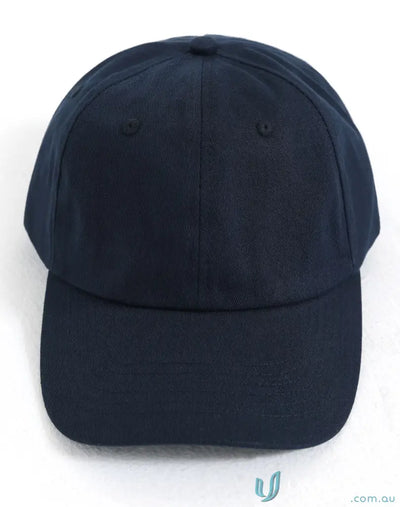 Navy blue twill unstructured cap for sun protection and shielding harmful UV rays