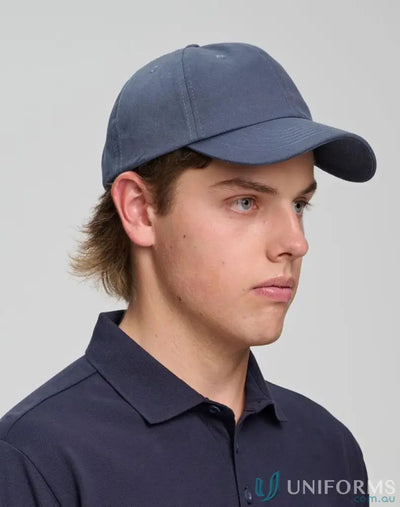 Blue twill unstructured cap perfect sun protection gear with harmful UV rays shield