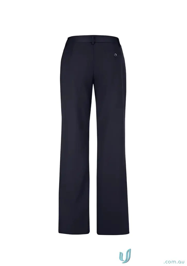 Dark blue ladies relaxed fit straight leg pant for a comfy fit straight style