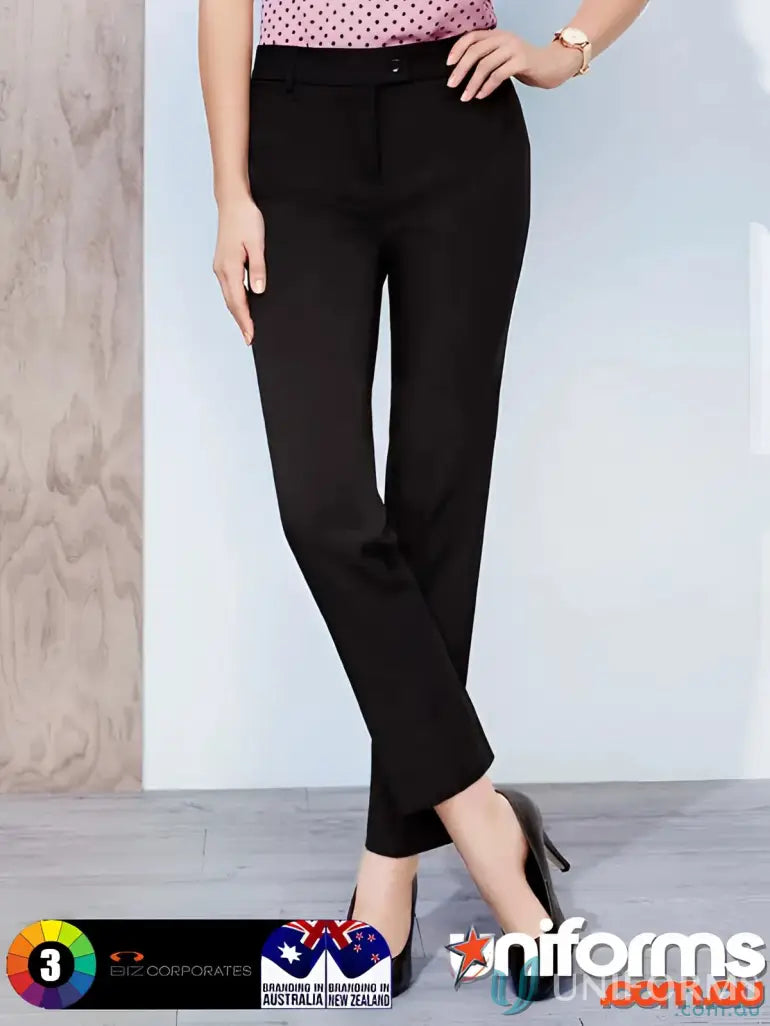 Black women’s dress pants CR Ladies Slim Leg Pant featuring cool stretch slim fit style