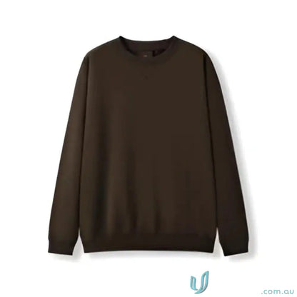 Dark brown long-sleeved crewneck sweatshirt from Crew Neck Sloppy Joe workwear collection