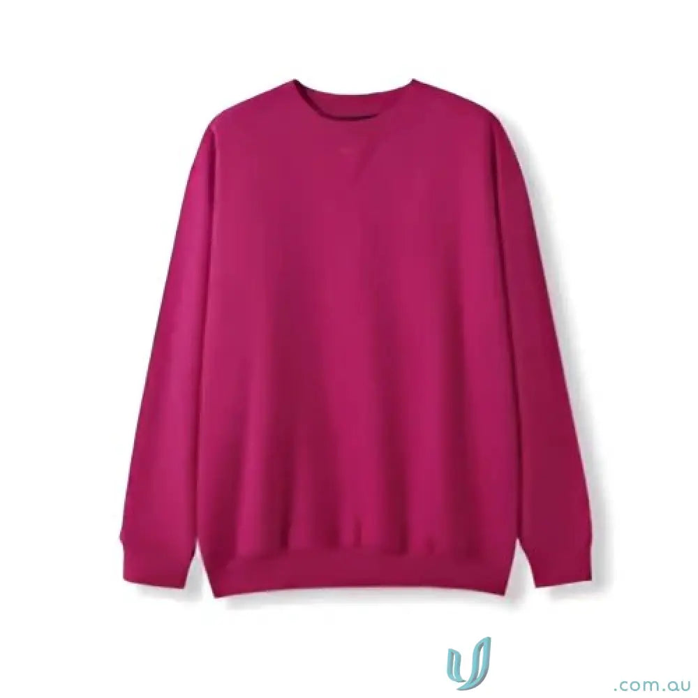 Solid fuchsia crewneck sweatshirt from Crew Neck Sloppy Joe, perfect for workwear or uniforms