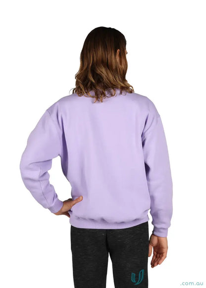 Long-sleeved light purple Sloppy Joe sweatshirt perfect for uniforms and workwear