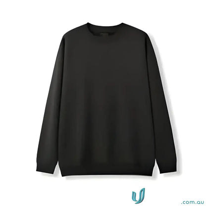 Plain black Sloppy Joe crew neck sweatshirt, perfect for uniforms and workwear