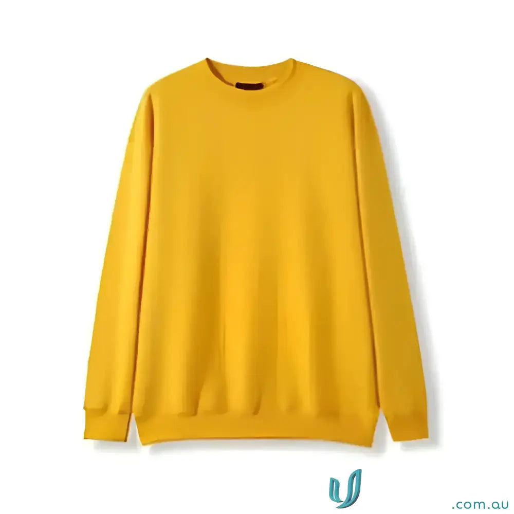 Plain mustard yellow sloppy joe sweatshirt, perfect for uniforms or workwear, large sizes